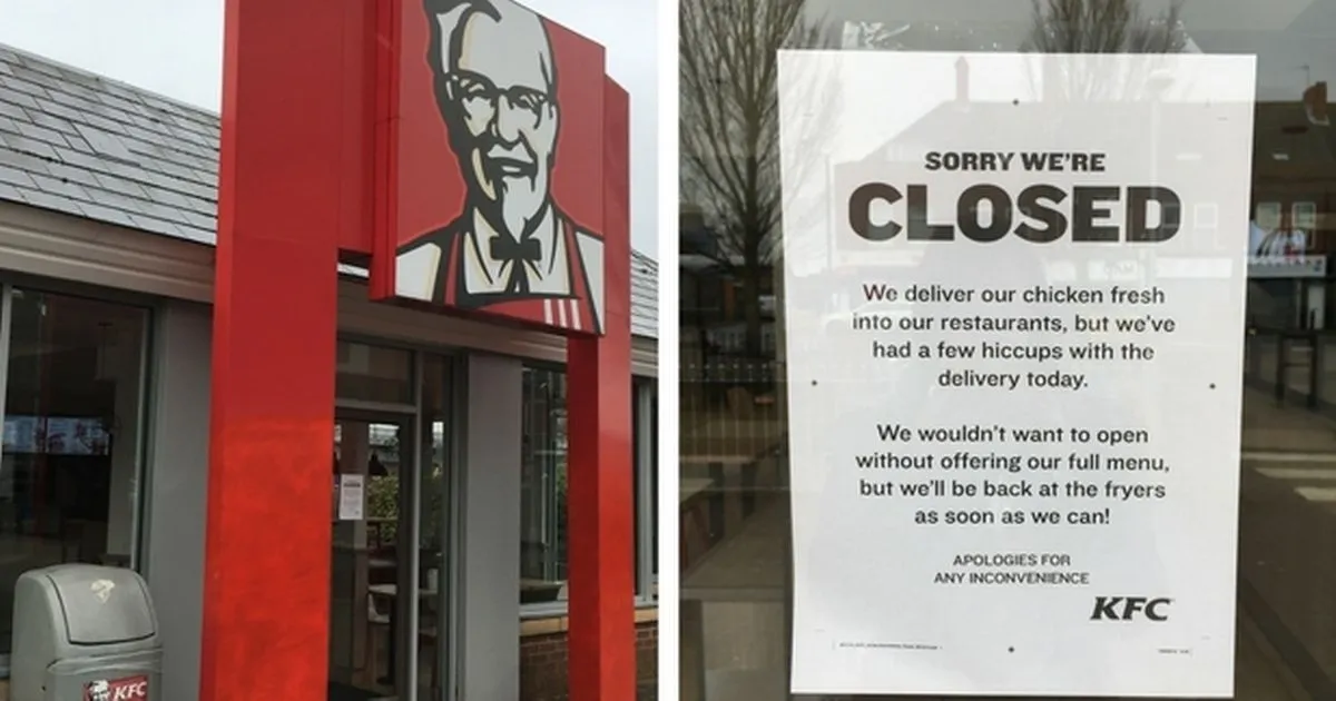 Supply chain probleem laat Britse klanten van KFC op hun honger zitten