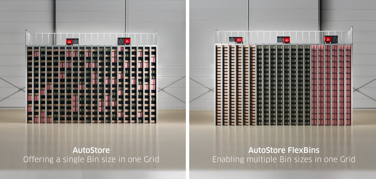 Traditional AutoStore vs FlexBins