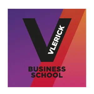 Vlerick logo coloured square purple orange